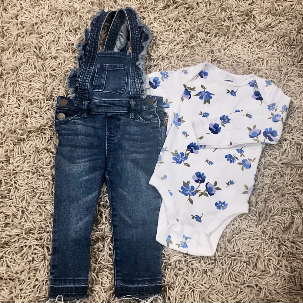 Denim overall outfit